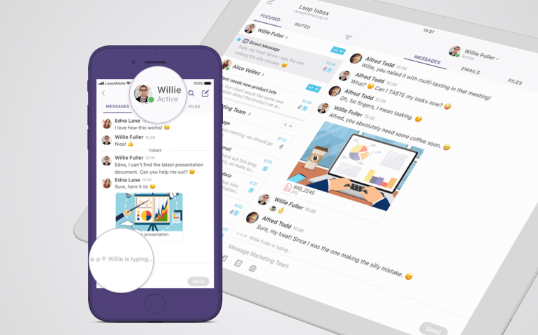 Loop Email team chat messaging collaboration