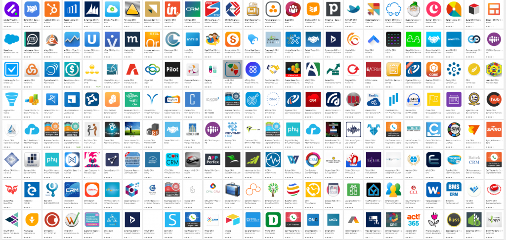 A list of CRM apps.