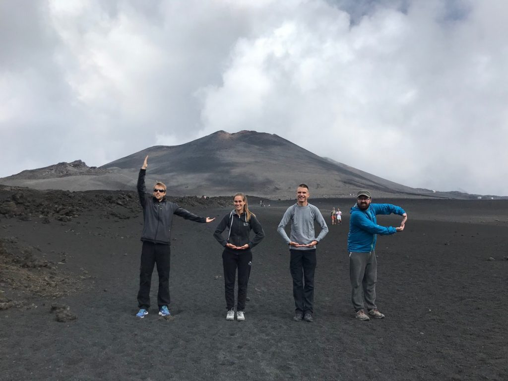 Summer Challenge participants on Etna.