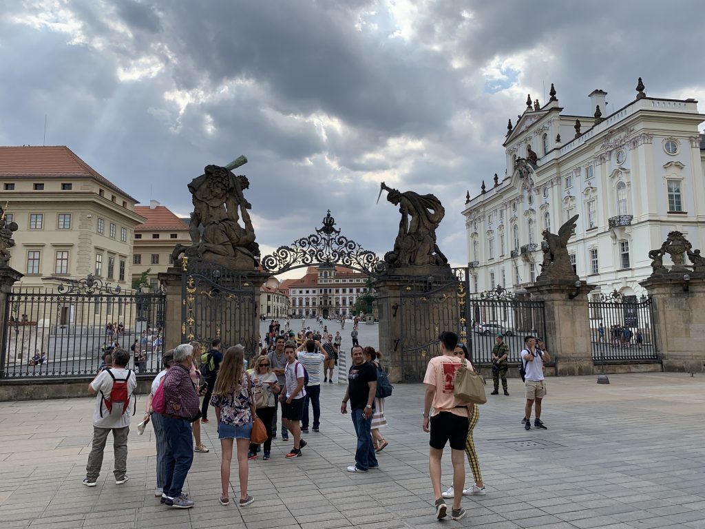 The entrance to the Prague castle.