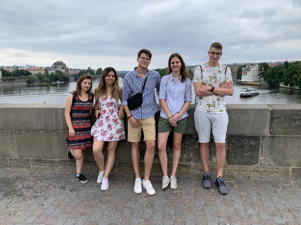 The team on Charles Bridge.